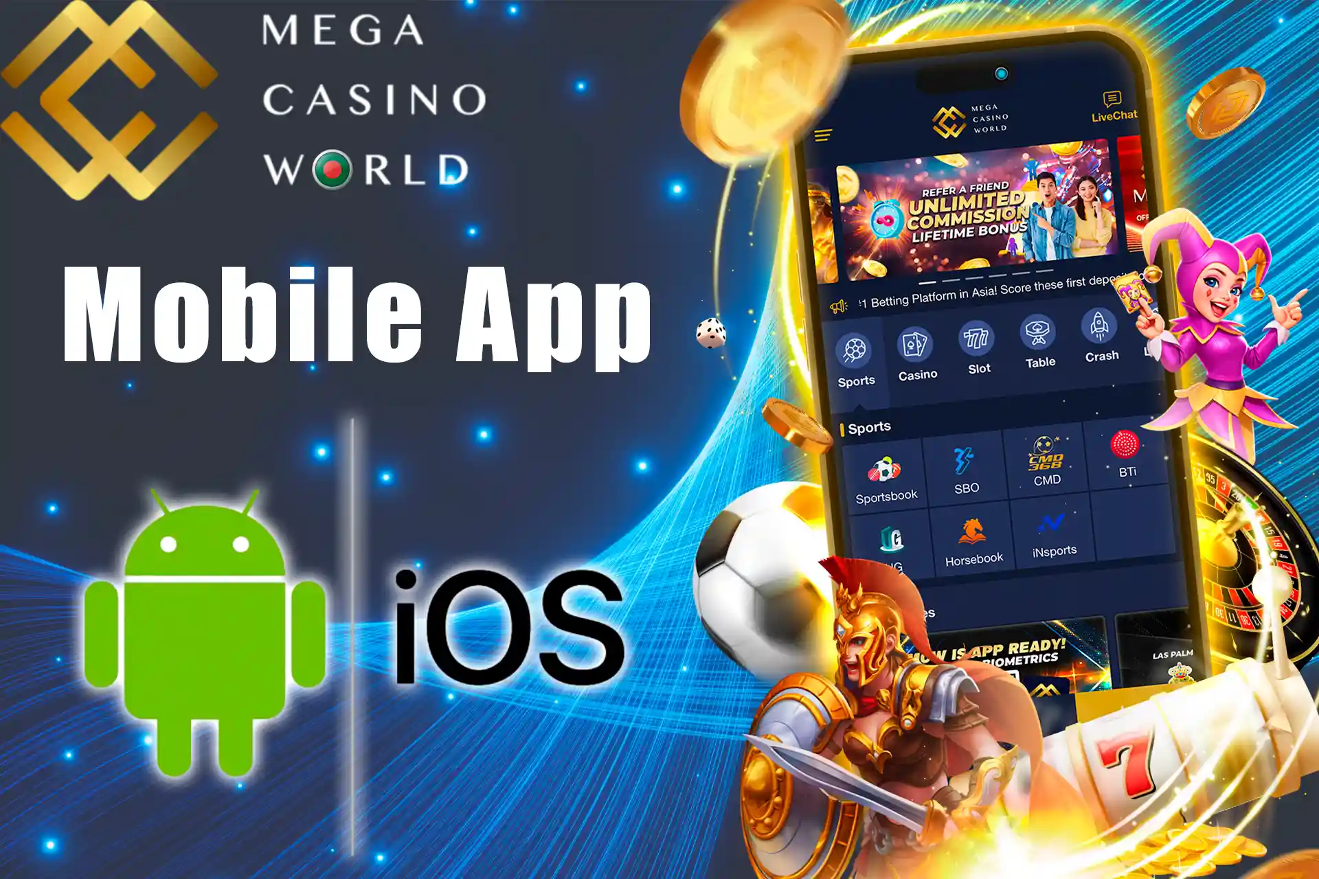 The casino works great on portable devices